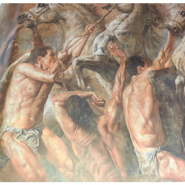 Figurative 1990s Huge Signed Fine Art "Ferocitas" Giclee on Canvas by Tomasz Rut For Sale - Image 3 of 18