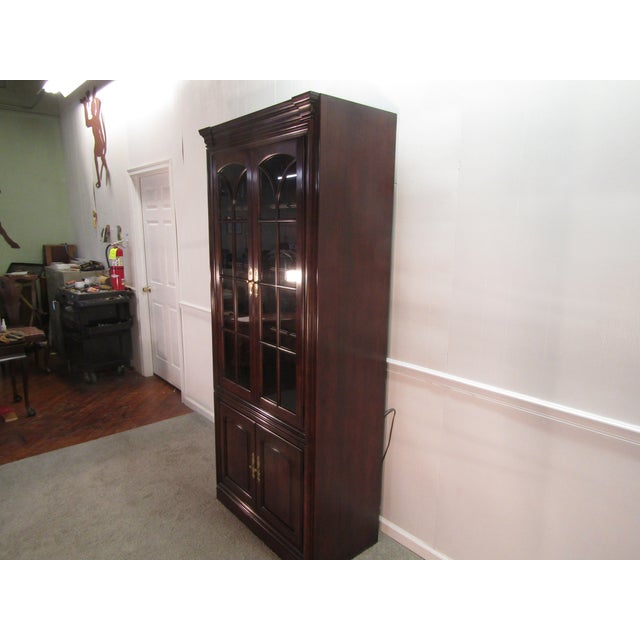 Traditional Statton Solid Cherry Bookcase Cabinet For Sale - Image 3 of 10