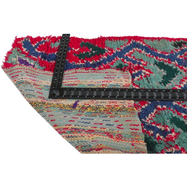 Late 20th Century Vintage Boucherouite Moroccan Rag Rug - 02'05 X 05'06 For Sale - Image 5 of 9
