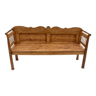 Pine Bench or Settle, Hungary, Circa 1890 For Sale