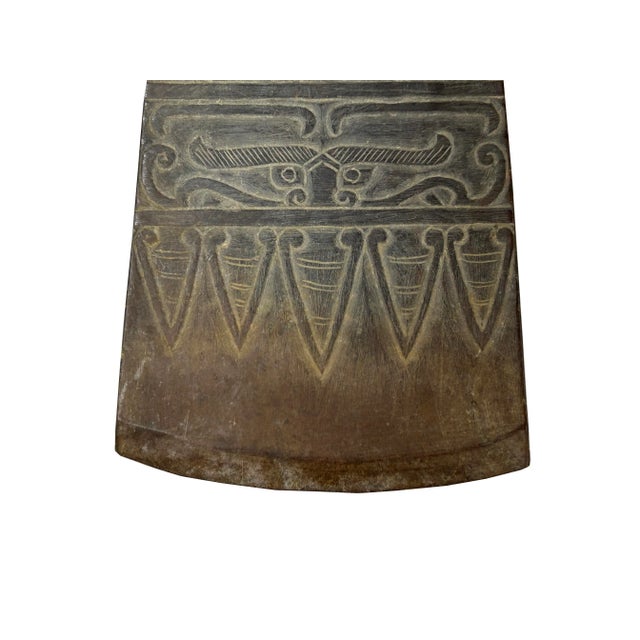 Oriental Stone Ritual Mythical Motif Carving Display Plaque Art For Sale - Image 10 of 10