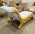 Chaise Lounge Leather White Rococo Style For Sale - Image 4 of 6