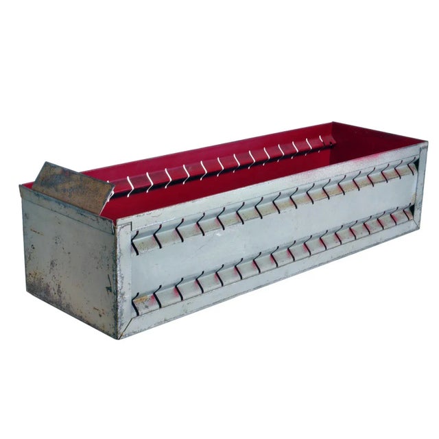 American Vintage Gray Card Filing Drawer For Sale - Image 3 of 4