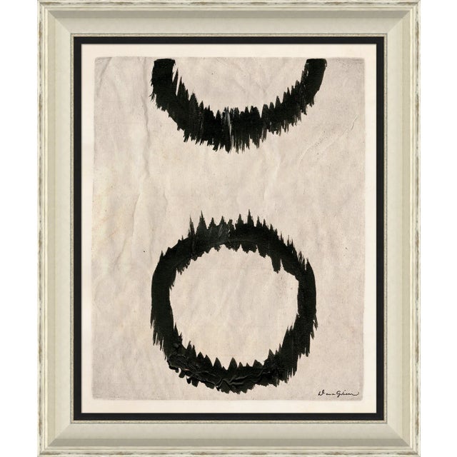 Contemporary Circle Series - Black By Dana Gibson, Framed Art Print For Sale - Image 3 of 3