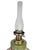 French Vintage French Floral Glass Hurricane Table Lamp For Sale - Image 3 of 10