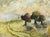 Vintage Painting of Landscape Trees in a Meadow For Sale