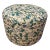 Round Ottoman Upholstered in Imogen Heath For Sale