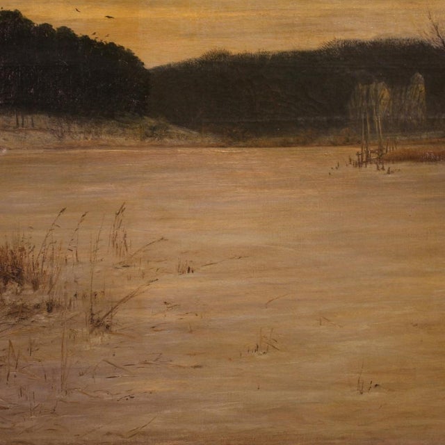 Franz Bombach, Landscape, 1900, Oil on Canvas, Framed For Sale - Image 15 of 16