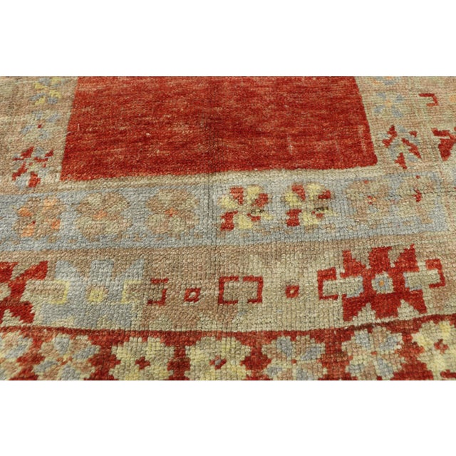 Vintage Turkish Oushak Prayer Rug - 3′2″ × 6′2″ For Sale - Image 4 of 10