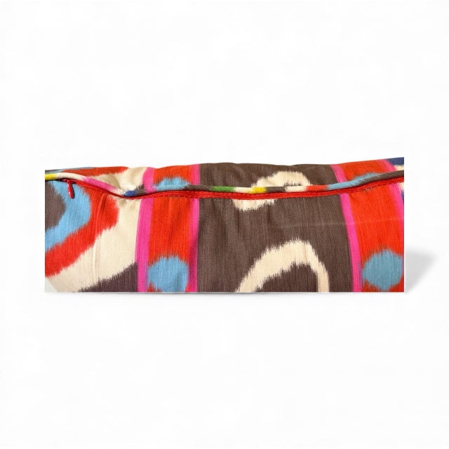 Schumacher Custom Pillow in Terence Ikat Schumacher in Collaboration With Johnson Hartig. For Sale - Image 4 of 9