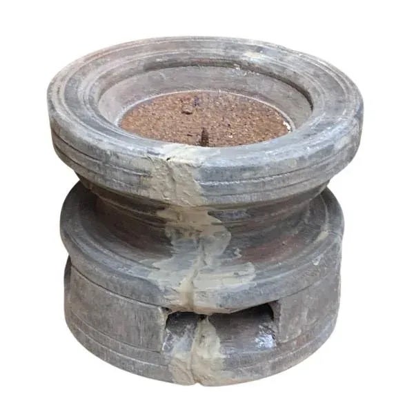 Vintage Indian Seed Extractor Candle Holder | Chairish