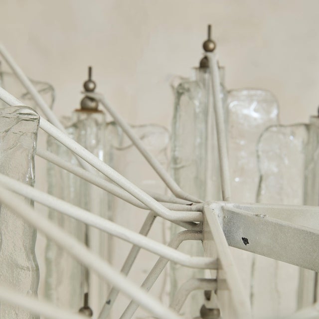 Transparent Italian Murano Glass Chandelier Attributed to Toni Zuccheri for Venini, 1960s For Sale - Image 8 of 11