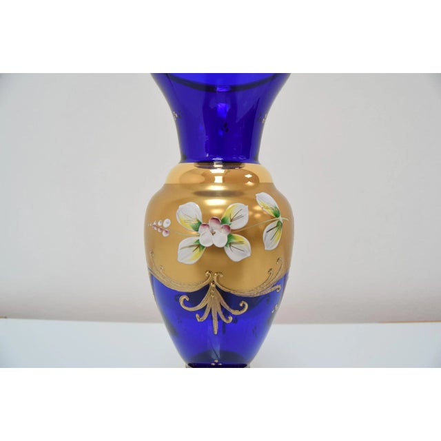 Mid-Century Handmade Gilt Vase by Novo Borske Sklo, 1960s For Sale - Image 4 of 9