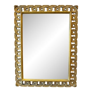 Vintage Hollywood Regency Style Giltwood Mirror For Sale