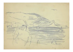 Herta Hausmann, From the Beach, Pencil, Mid-20th Century