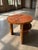Art Deco Round Wood Side Table with Shelf For Sale - Image 4 of 11