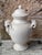 White Ivory Lacquered Urn with Lid and Scroll Handles For Sale - Image 8 of 8