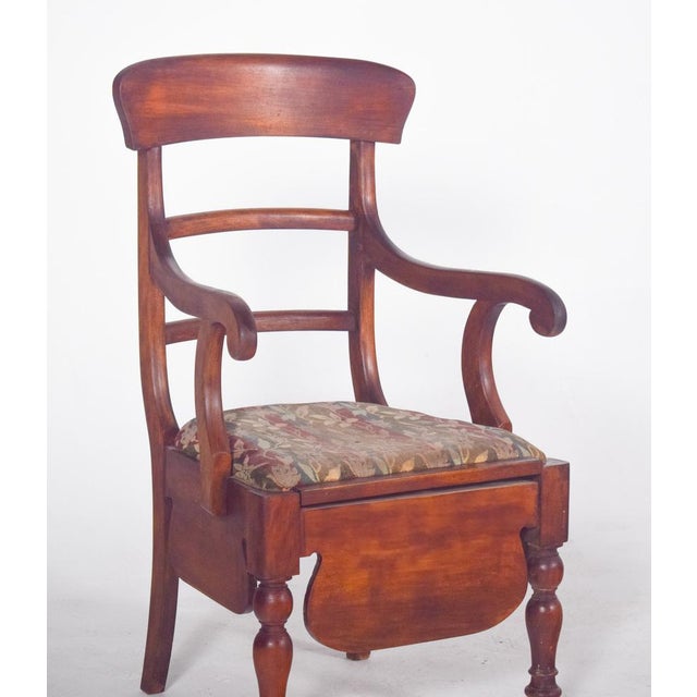 Chair with Striped Upholstery, 19th Century For Sale - Image 10 of 11