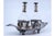 Nave-Shaped Silve and Fluted Glass Cruet Set with Zoomorphic Feet, Set of 3, in Very Good conditions. Designed before 1890...