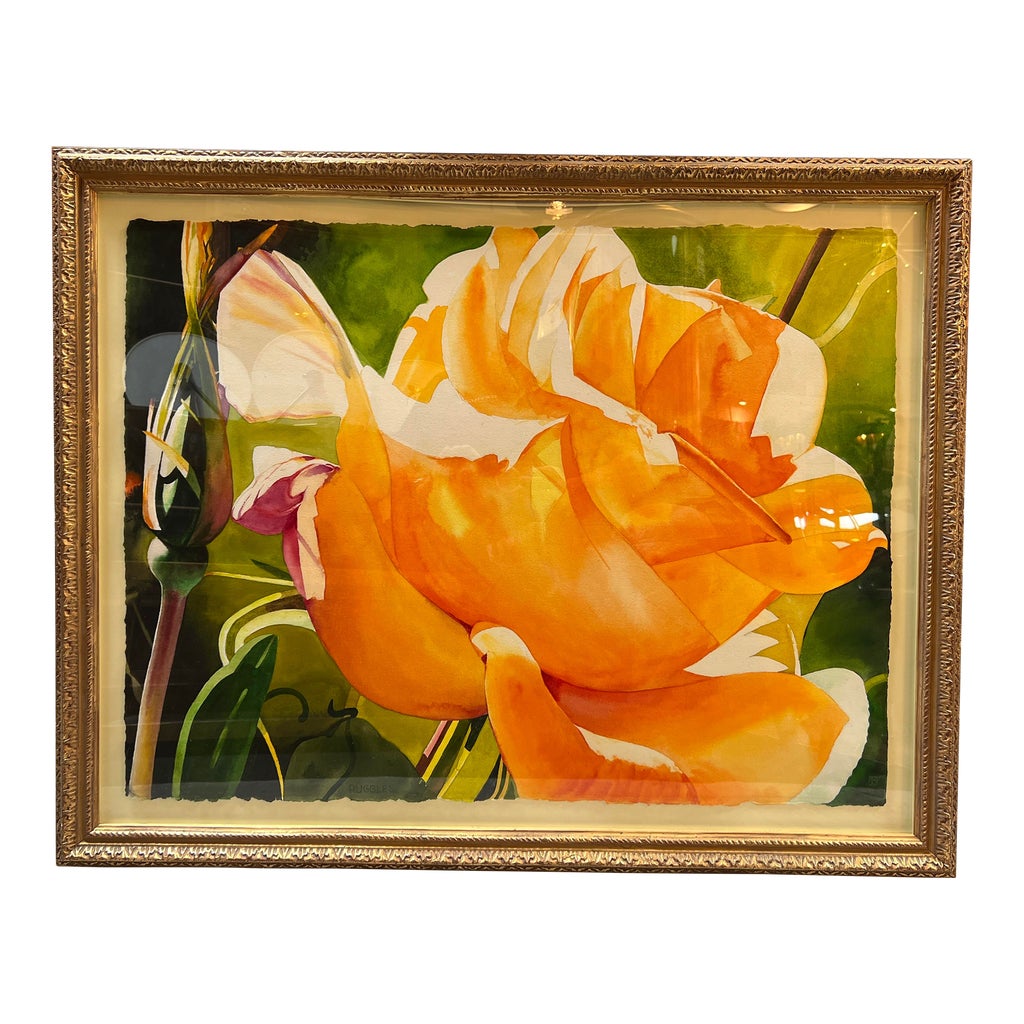 Mary Jane Ruggles Glowing Rose Watercolor Painting, Framed - $599 ...