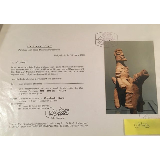 Antique Ghanaian Koma-Bulsa Terracotta Equestrian Sculpture For Sale - Image 6 of 7