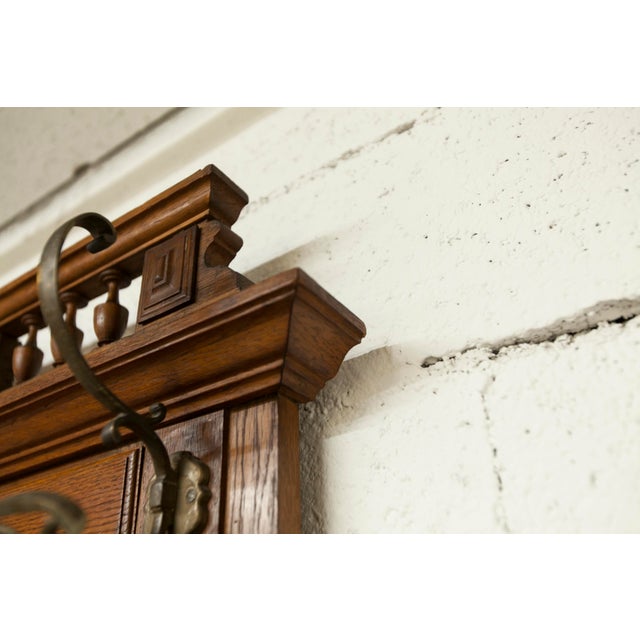 Napoleon III Style Wardrobe in Walnut with Marble, 1890s For Sale - Image 14 of 18