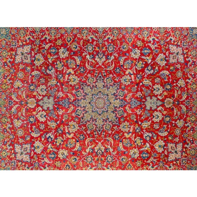 Mid-20th Century Isfahan Rug For Sale - Image 4 of 11