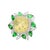 17.73ct Yellow Sapphire Diamond Tsavortite 18k White Gold Ring, Aigs No-Heat, Size 7 For Sale - Image 4 of 8