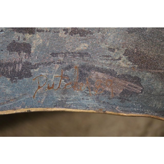 Mid 20th Century Mid 20th Century Signed Metal Wall Art For Sale - Image 5 of 7