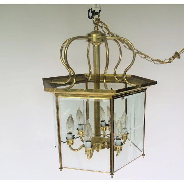 1970s Vintage 1970s 6 Light Asian Cage Style Chandelier For Sale - Image 5 of 7