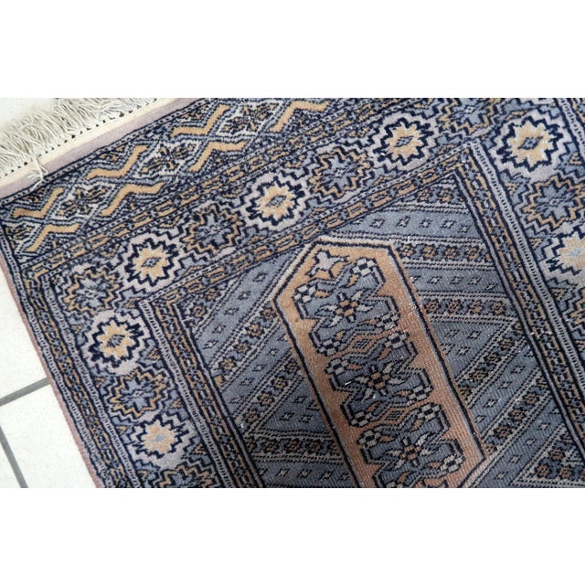 1950s, Handmade Vintage Uzbek Bukhara Rug 2' X 3.1' For Sale - Image 12 of 12