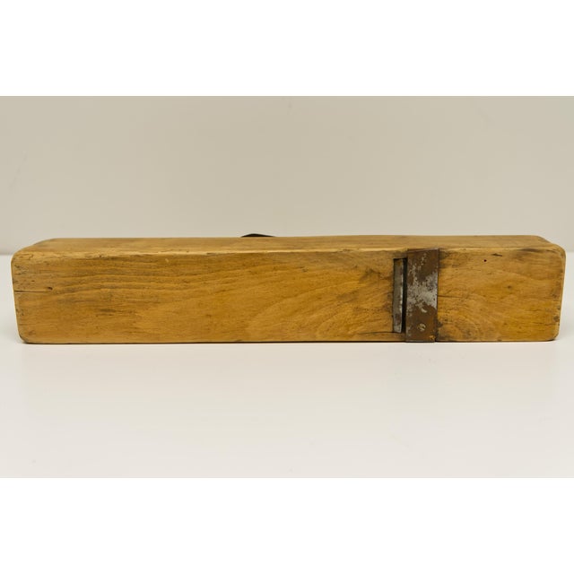 Antique Wood Hand Plane 16" Woodworking Tool For Sale - Image 4 of 9