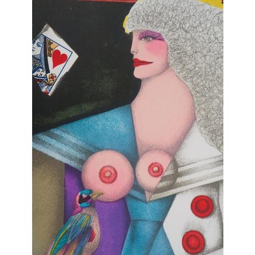 Richard LINDNER (1901-1978) Queen of Hearts Original color lithograph Signed in the plate On vellum, 24 x 31 cm Printed at...