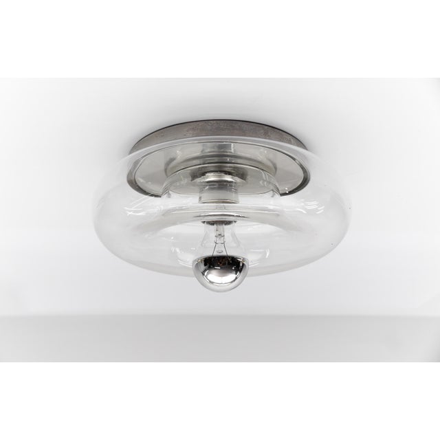 Mid-Century Modern Glass Donut Wall or Ceiling Lamp, Germany, 1960s For Sale - Image 10 of 10
