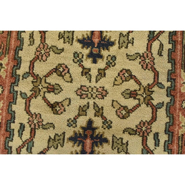 Textile Heriz Runner 2’7” X 8’1” Ivory Wool Tribal Hand-Knotted Oriental Rug For Sale - Image 7 of 12