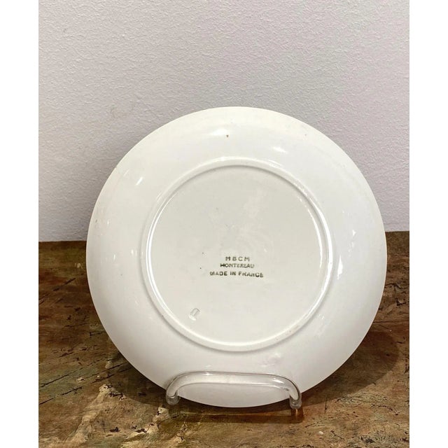 Ceramic Circa 19th Century Hbcm Montereau Plates, a Pair For Sale - Image 7 of 8