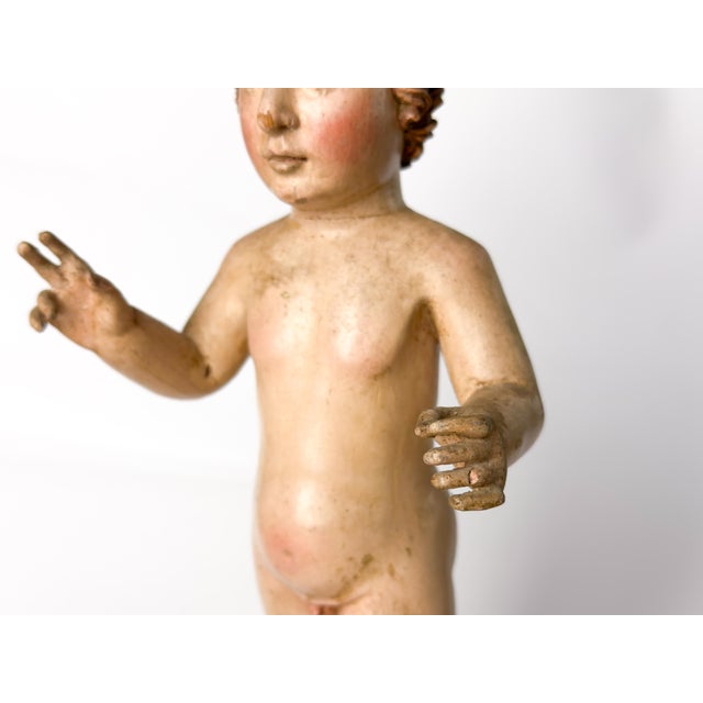 Wood Flemish Mechelen Artist, Jesus Sculpture, 17th Century, Wood For Sale - Image 7 of 16