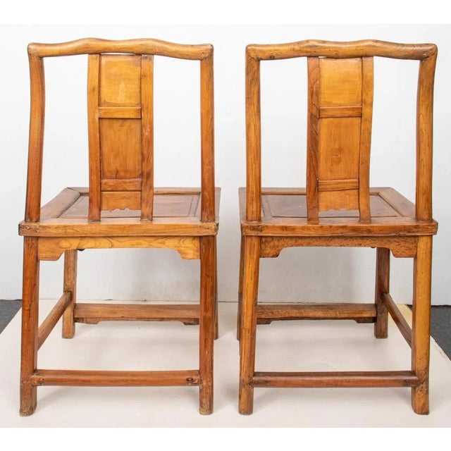 Chinese Chinese Hardwood Side Chairs, Pair For Sale - Image 3 of 13