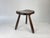 Vintage Brutalist Rustic Carved Wood Tripod Stool, France, 1930s For Sale - Image 4 of 12