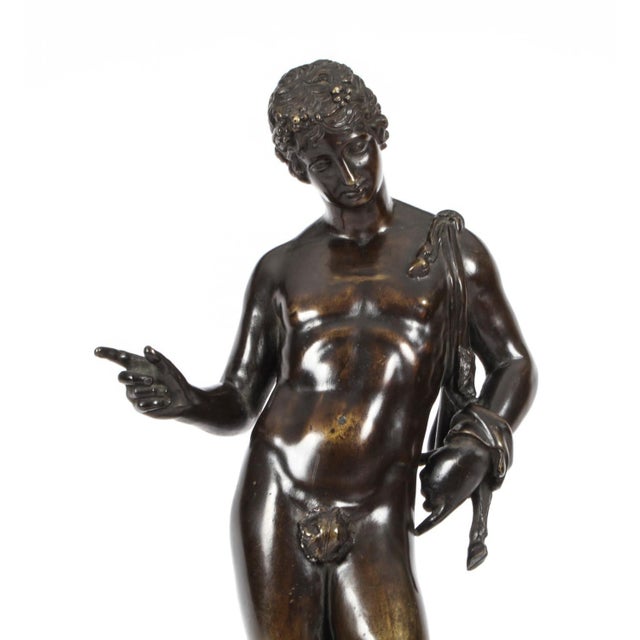Brown Grand Tour Figure of David, 19th Century, Bronze For Sale - Image 8 of 18