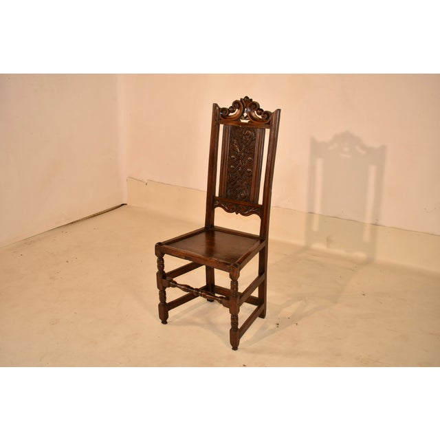 Early 18th Century Welsh Oak Joined Backstool For Sale - Image 4 of 15