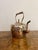 Unusual quality antique Dutch copper kettle, having an unusual quality antique Dutch copper kettle with pretty white metal...