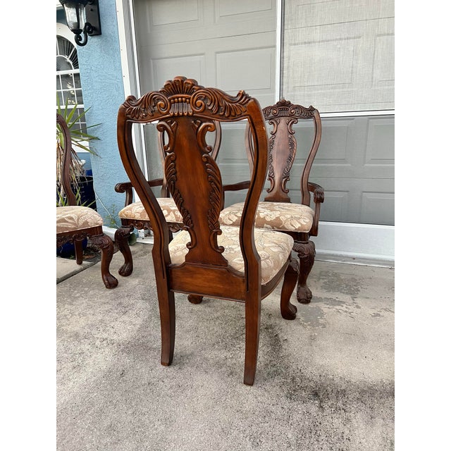 Vintage Wood Chairs With Claw and Ball Feet - Set of 4 For Sale - Image 11 of 11