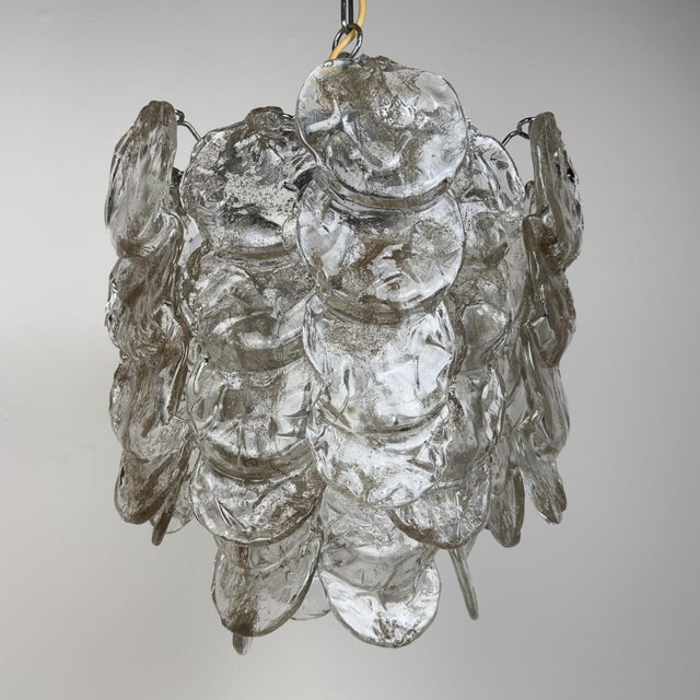 Vintage Murano Glass Chandelier from Mazzega, Italy 1970s For Sale - Image 4 of 18
