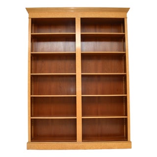 Victorian Birds Eye Maple Open Bookcase, 1950s For Sale
