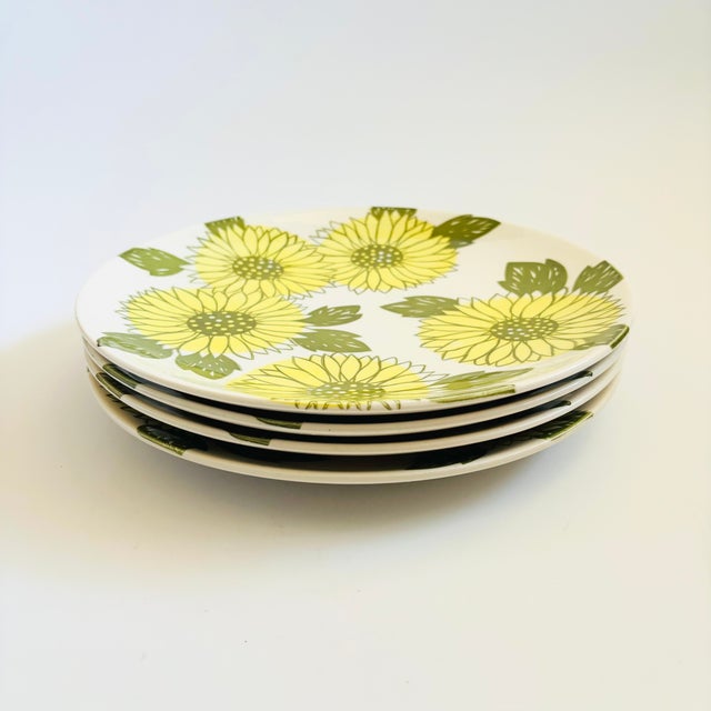 Mid 20th Century Mid Century Modern Royal Ironstone Sunshine Dinner Plates - Set of 4 For Sale - Image 4 of 15