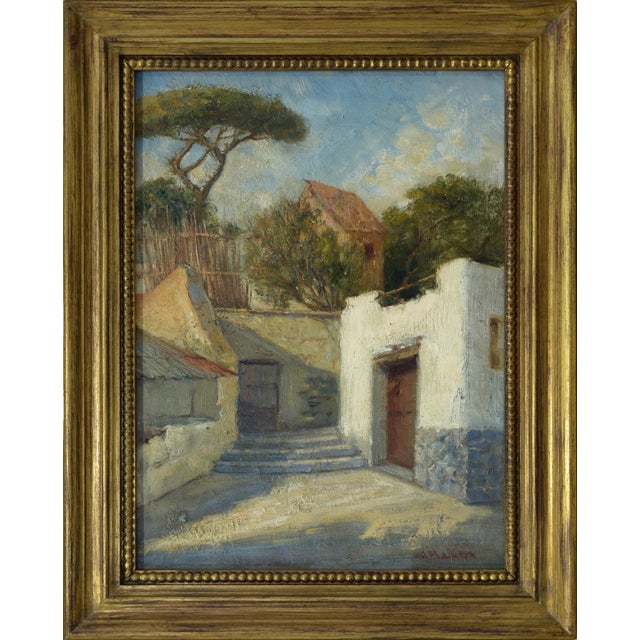 Alfredo Mahieux, An Afternoon in Forio Di Ischia, 1949, Oil on Panel, Framed For Sale - Image 6 of 6