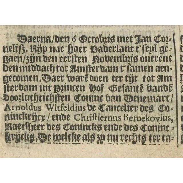 After Pontanus, The Return of Dutch Explorers to Amsterdam Harbor, 1611 For Sale - Image 3 of 9