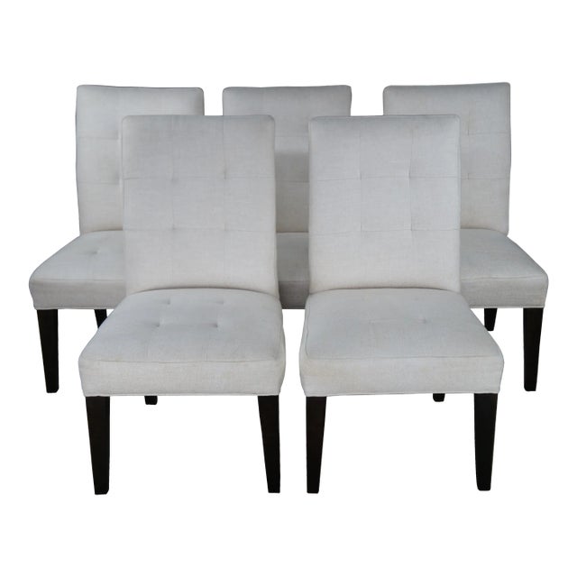 Vintage Lillian August Couture Leigh Turfted Modern Dining Side Chairs- Set of 5 For Sale