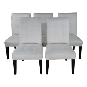 Vintage Lillian August Couture Leigh Turfted Modern Dining Side Chairs- Set of 5